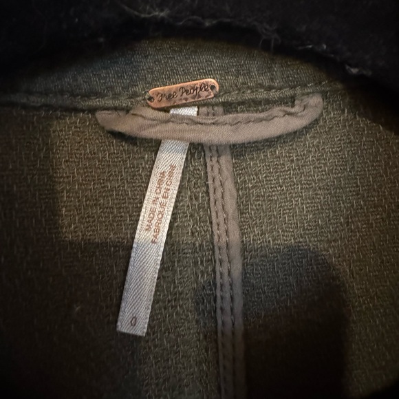 Free People Military Ruffles Jacket in Olive Green - Picture 3 of 7